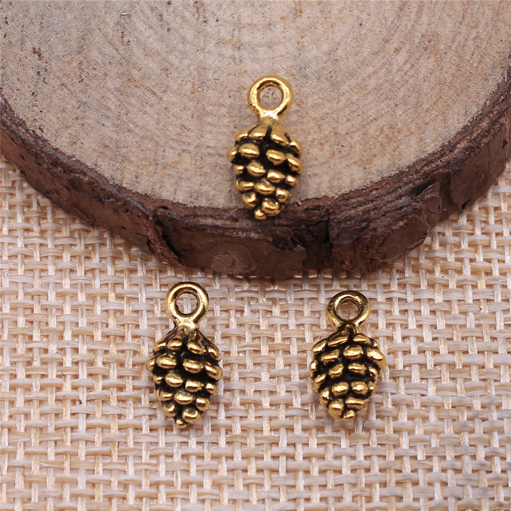 Vintage Fashion Online - 40pcs 12x7x7mm(0.47x0.28x0.28inch) 5 Colors Pine Nuts