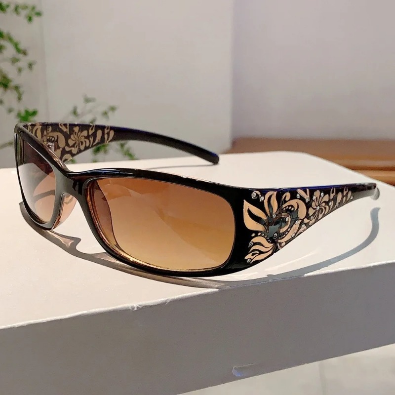 Vintage Fashion Glasses - Fashion Women's Rhinestones Sunglasses Y2K Korean