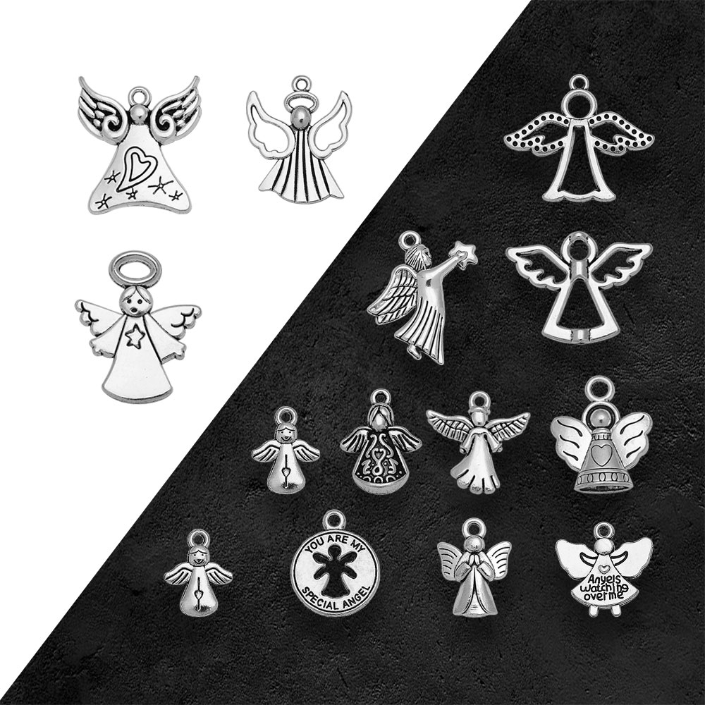 Vintage Fashion Resale - Antique Silver Plated Guardian Charms Angel