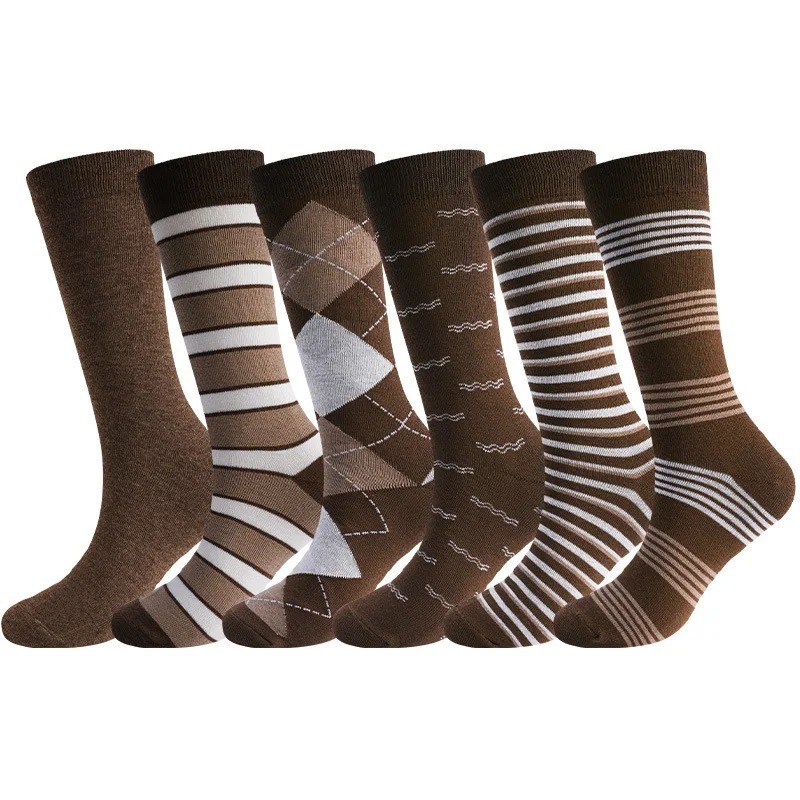 6 Pairs Vintage Brown Argyle S - Vintage Fashion Fabrics 评论和价格