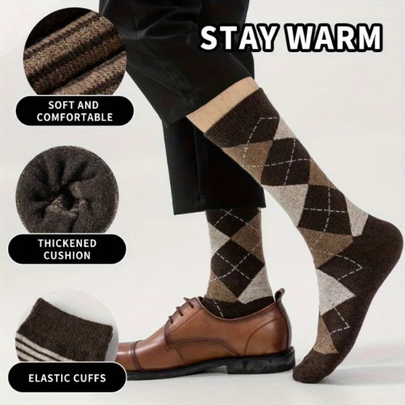 6 Pairs Vintage Brown Argyle S - Vintage Fashion Fabrics 评论和价格