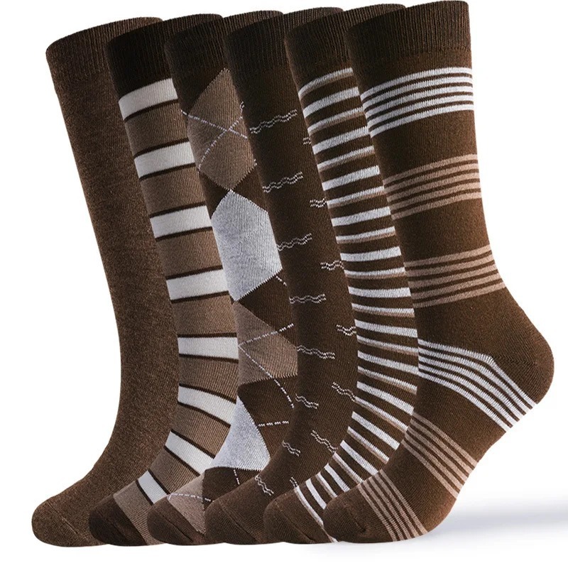6 Pairs Vintage Brown Argyle S - Vintage Fashion Fabrics 评论和价格