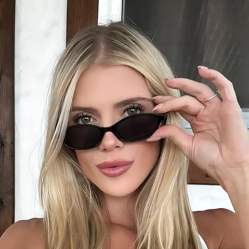 New Retro Small Oval Sunglasse - Vintage Fashion Glasses 评论和价格
