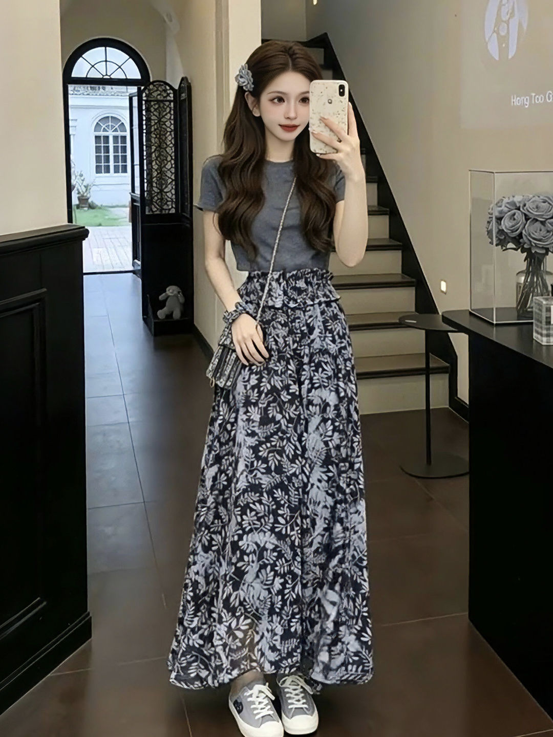 Summer Floral Print Short Slee - Vintage Fashion Plus Size 评论和价格