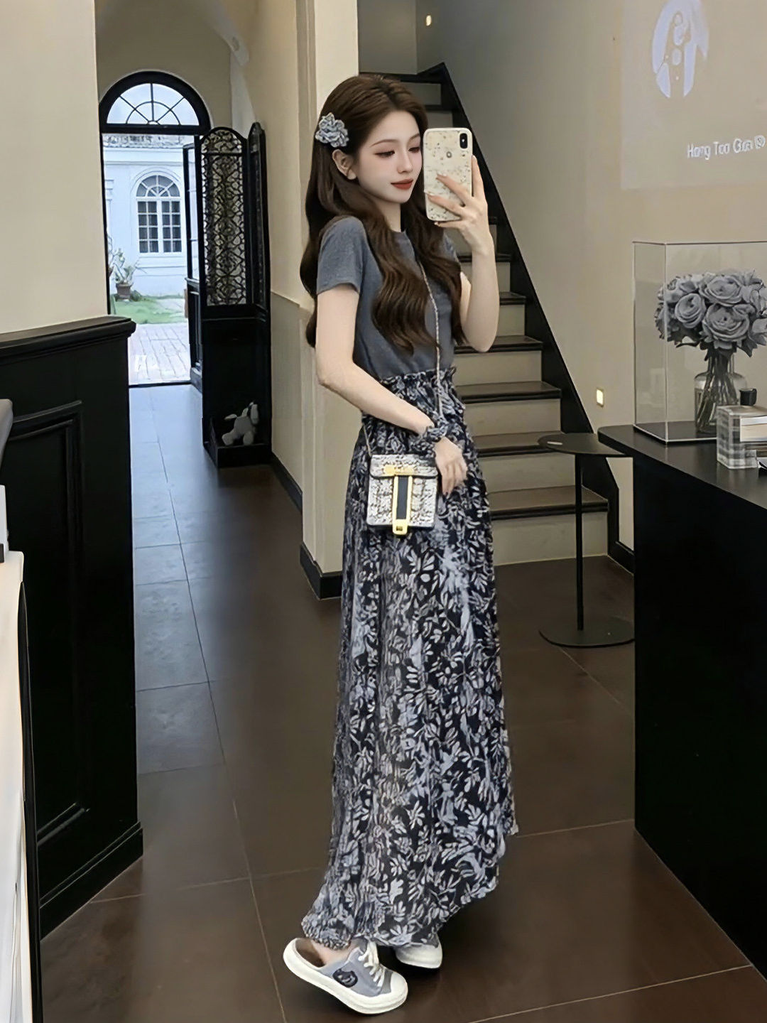 Summer Floral Print Short Slee - Vintage Fashion Plus Size 评论和价格
