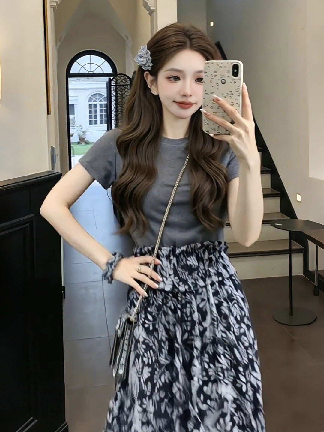 Summer Floral Print Short Slee - Vintage Fashion Plus Size 评论和价格