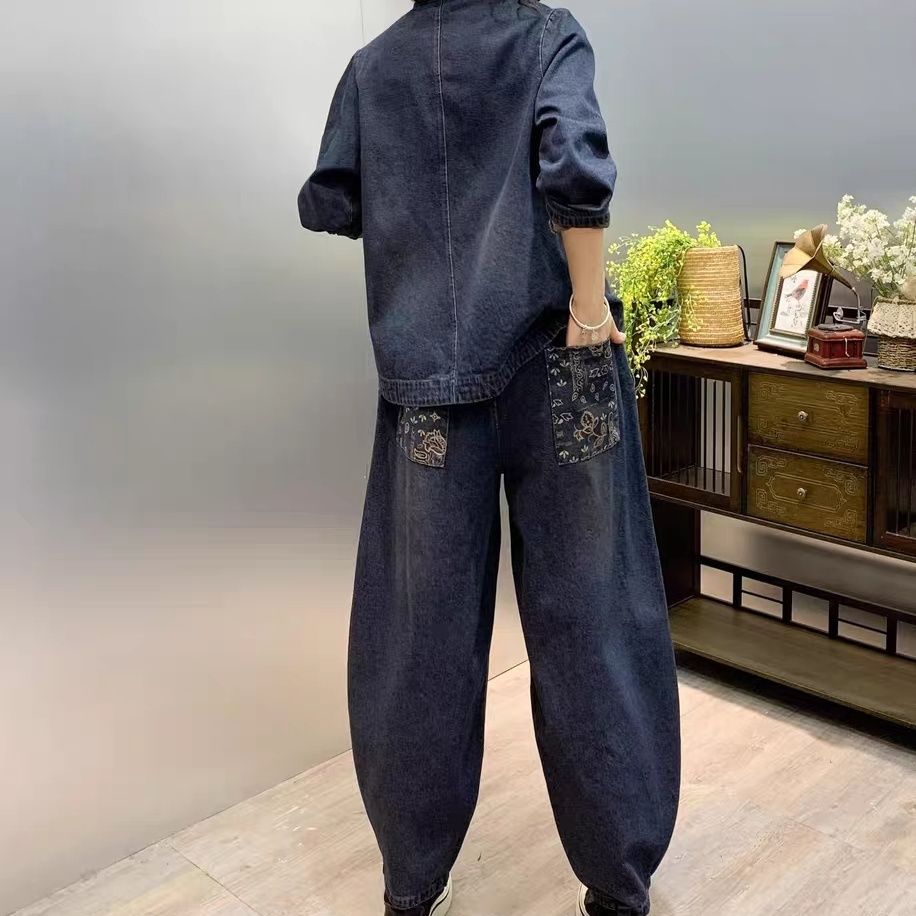 Vintage Button Loose Embroider - Vintage Fashion Jeans 评论和价格