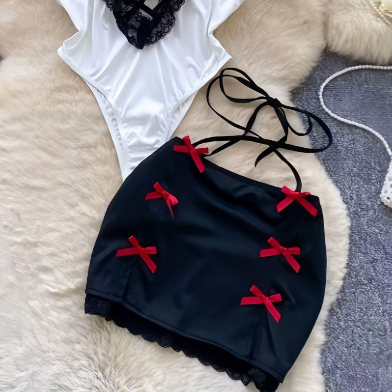 Women 2 Piece Sets Hollow Back - Vintage Fashion Fabrics 评论和价格