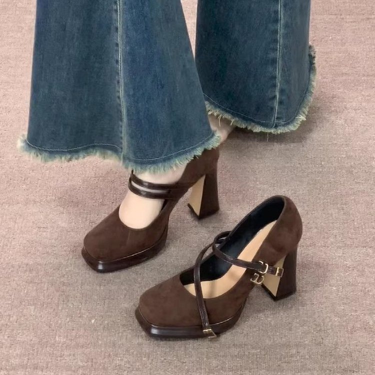 Vintage Thick High Women Mary  - Vintage Fashion Online 评论和价格