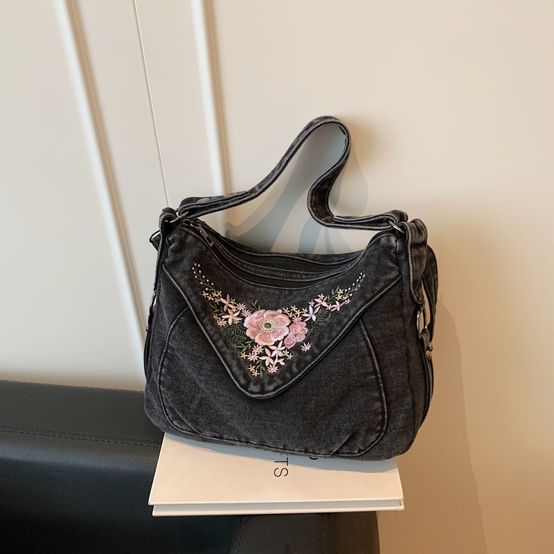Vintage Denim Crossbody Should - Vintage Fashion Jeans 评论和价格