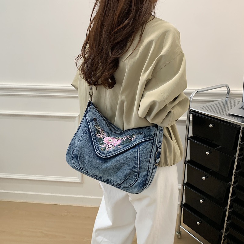 Vintage Denim Crossbody Should - Vintage Fashion Jeans 评论和价格