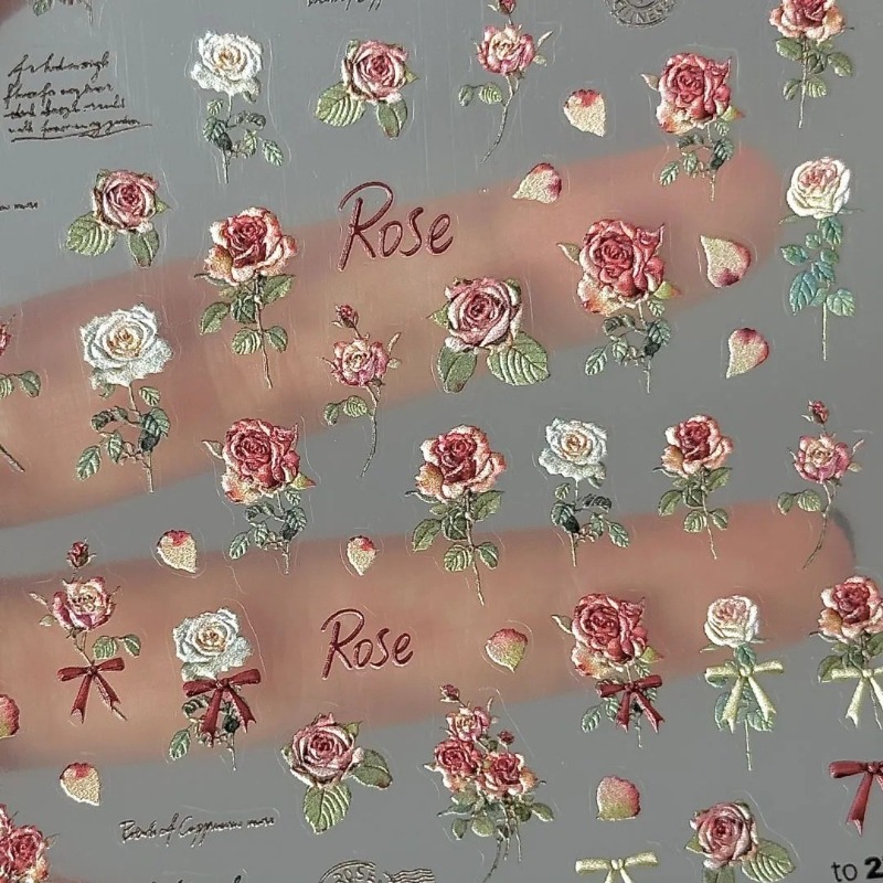 5Pcs Ins Retro Rose Sticker Hi - Vintage Fashion Magazines 评论和价格