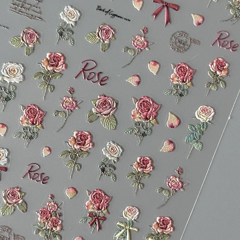 5Pcs Ins Retro Rose Sticker Hi - Vintage Fashion Magazines 评论和价格