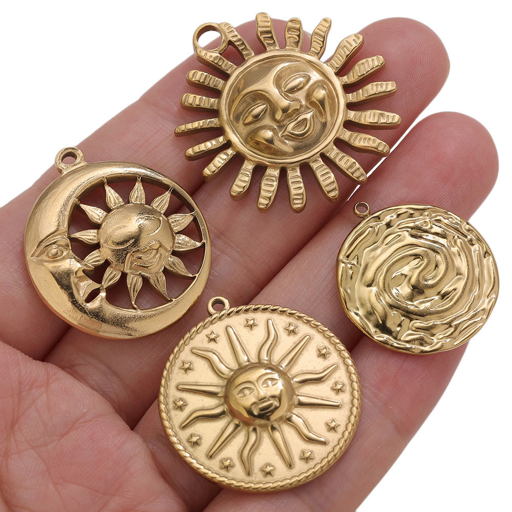 5pcs PVD Gold Charms Stainless - Vintage Fashion Theme 评论和价格