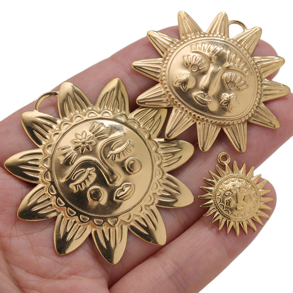 5pcs PVD Gold Charms Stainless - Vintage Fashion Theme 评论和价格