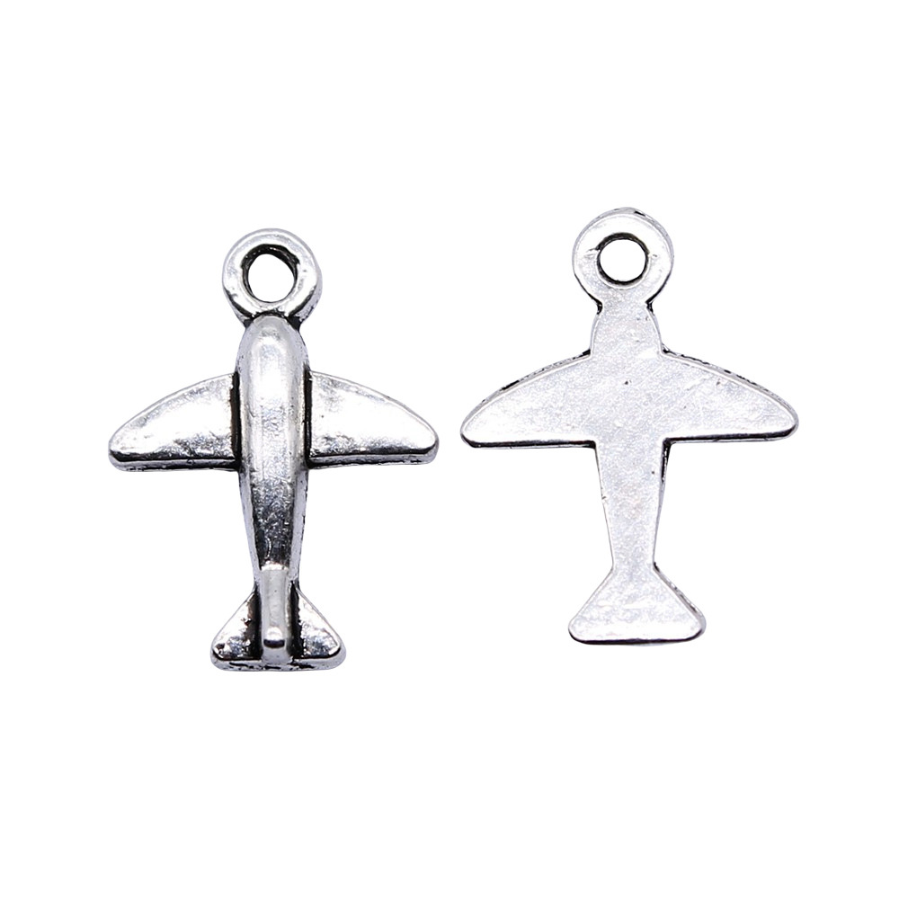 10pcs 11x15mm Antique Silver C - Vintage Fashion Online 评论和价格