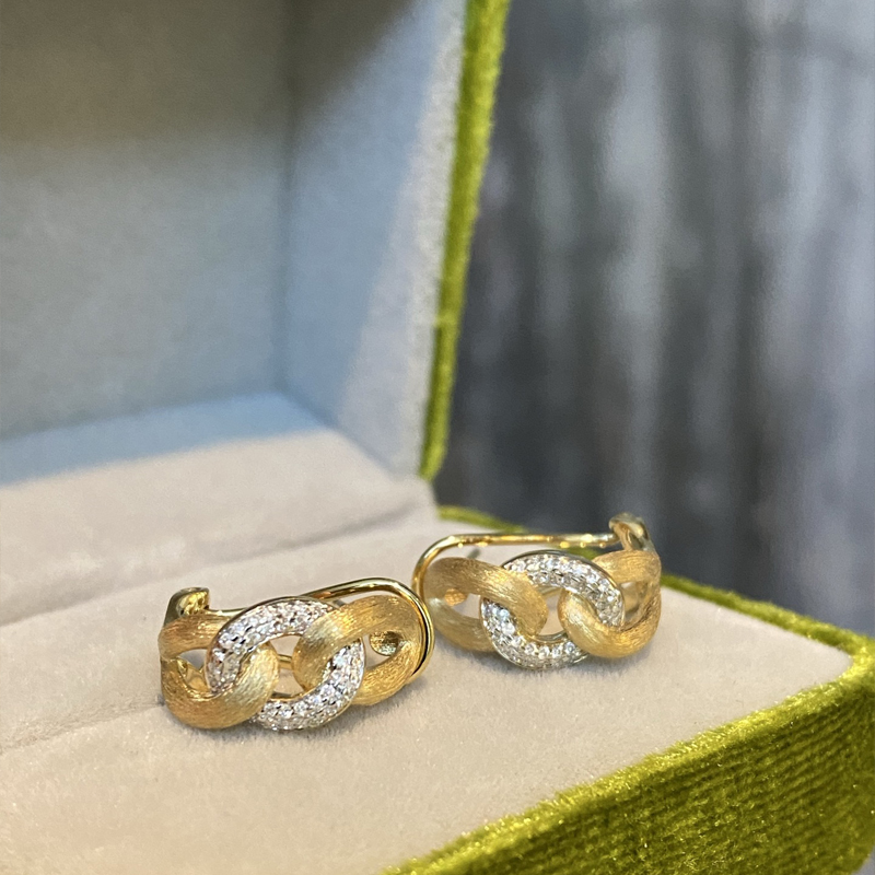 Aazuo 18K Yellow Gold Real Dia - Vintage Fashion Rings 评论和价格