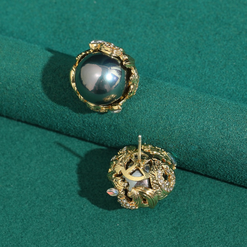 Vintage Grey Pearl Earrings Fo - Vintage Fashion Jewelry Brands 评论和价格