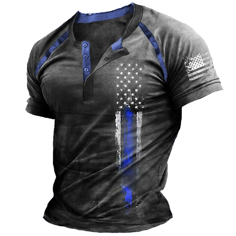 Funny 3D American Flag Print M - Vintage Fashion For Mens 评论和价格