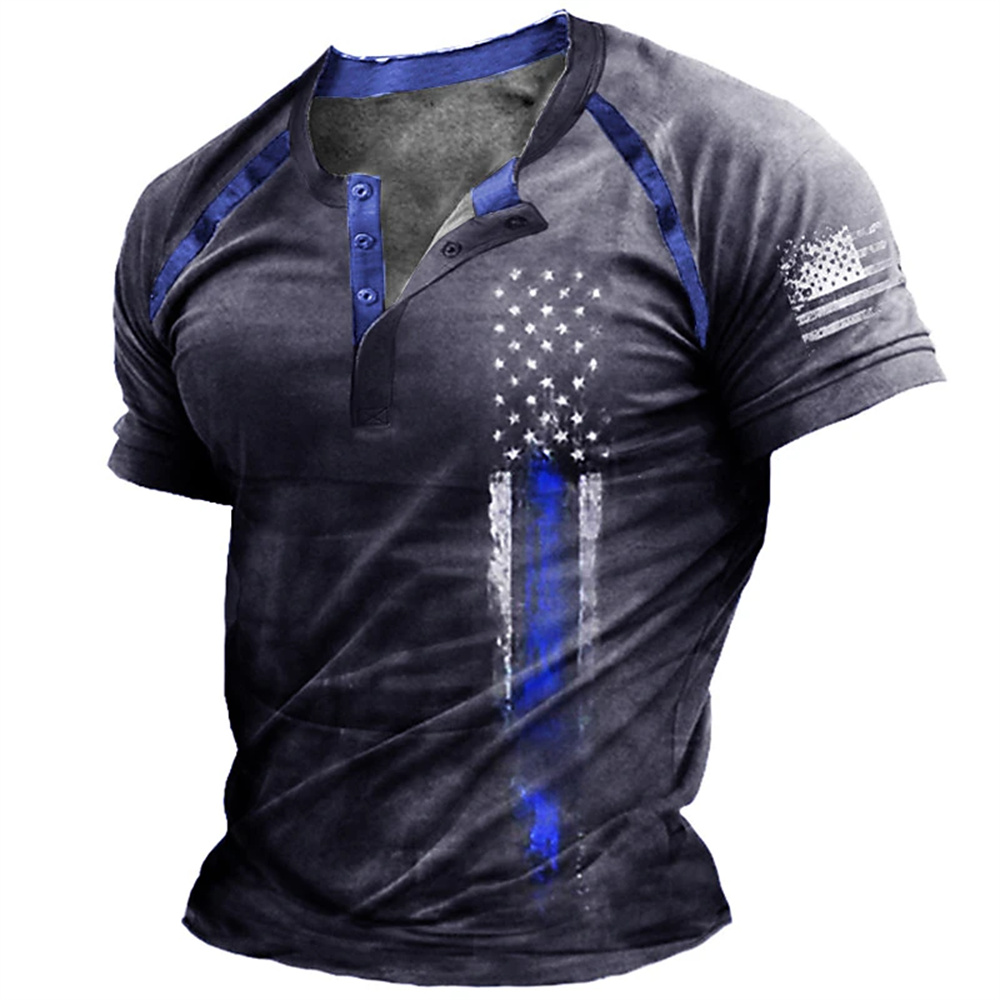 Funny 3D American Flag Print M - Vintage Fashion For Mens 评论和价格