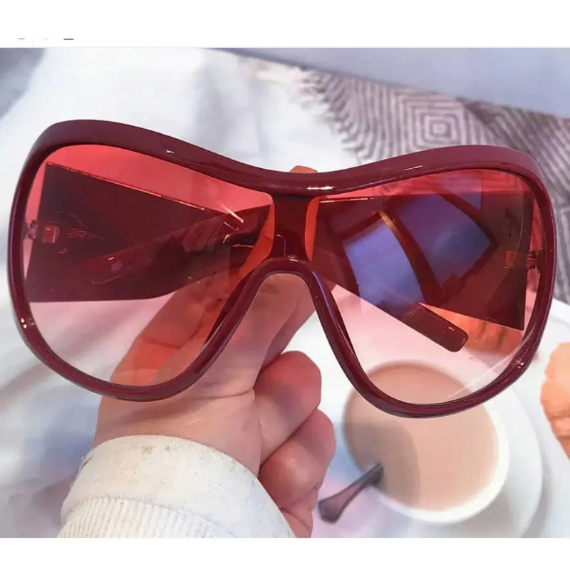 One Piece Oversized Y2K Sungla - Vintage Fashion Female 评论和价格