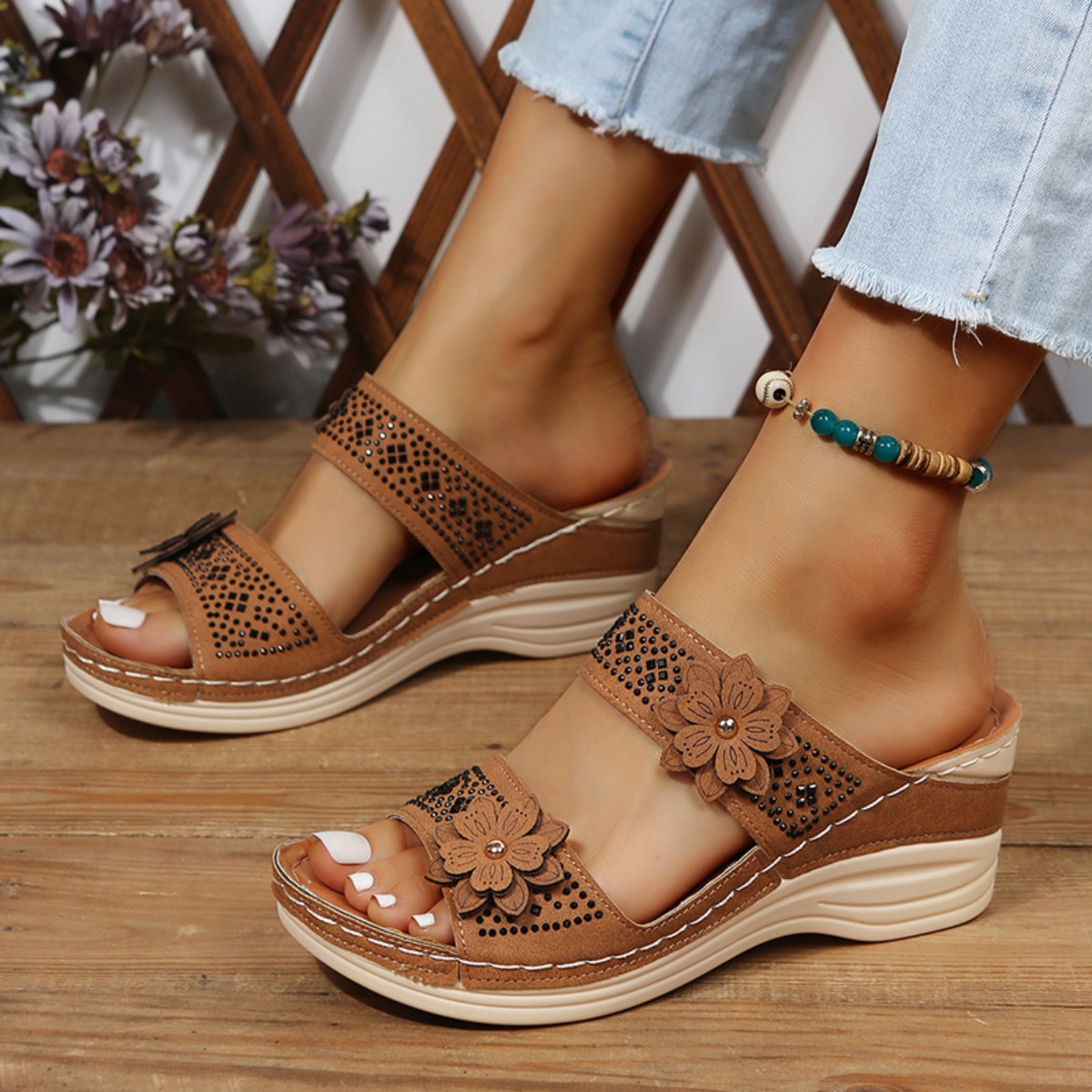 New Fashion Summer Women Wedge - Vintage Fashion Female 评论和价格