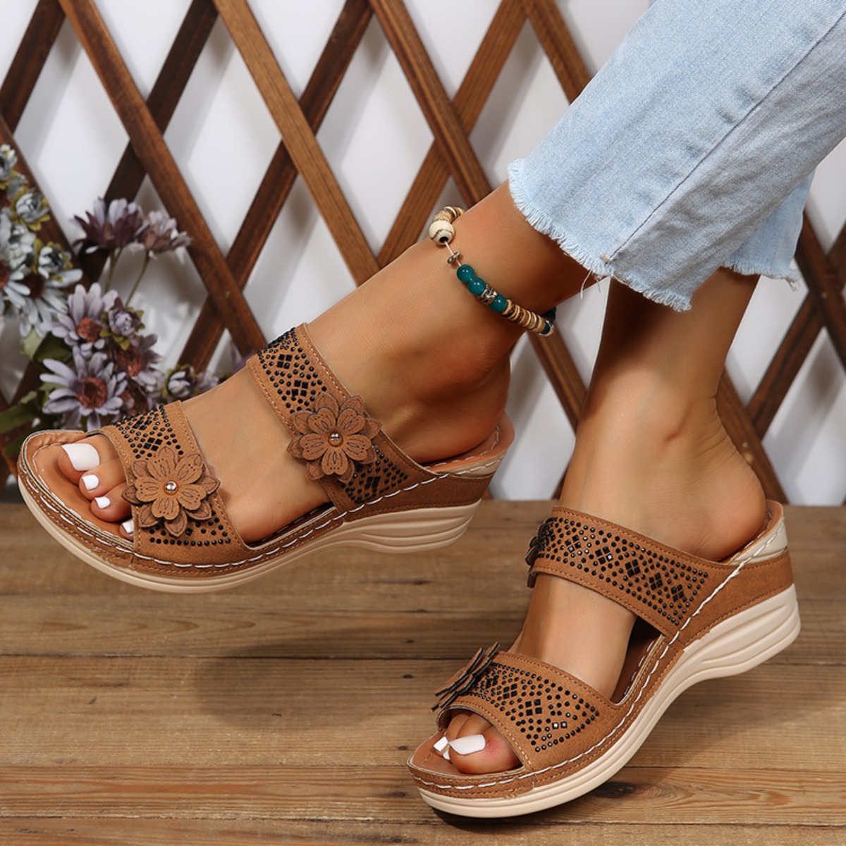 New Fashion Summer Women Wedge - Vintage Fashion Female 评论和价格