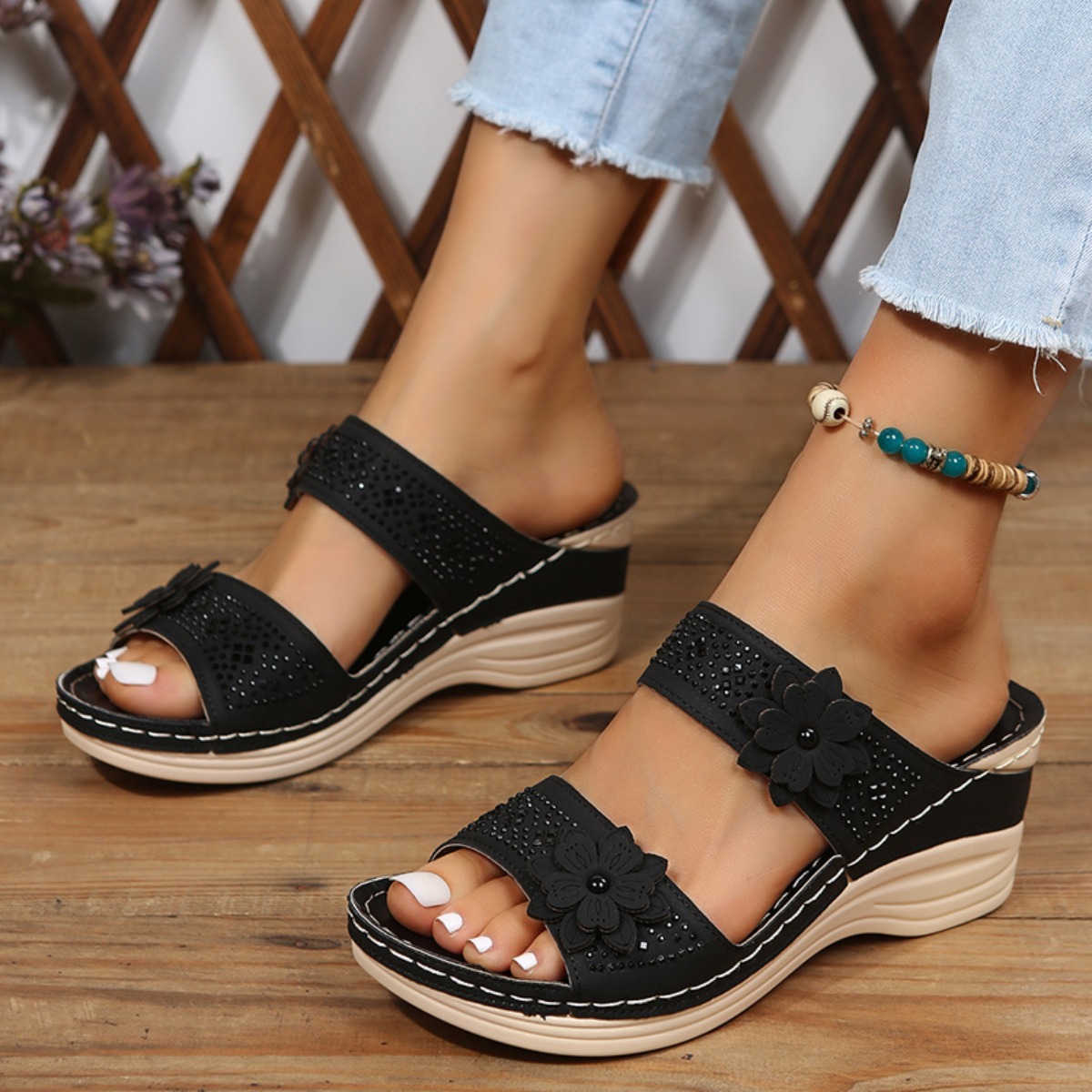 New Fashion Summer Women Wedge - Vintage Fashion Female 评论和价格