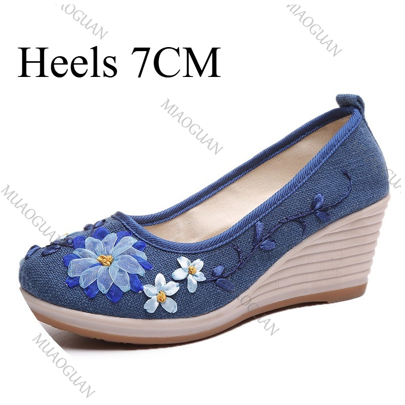 Embroidered Women Comfort Wedg - Vintage Fashion Female 评论和价格