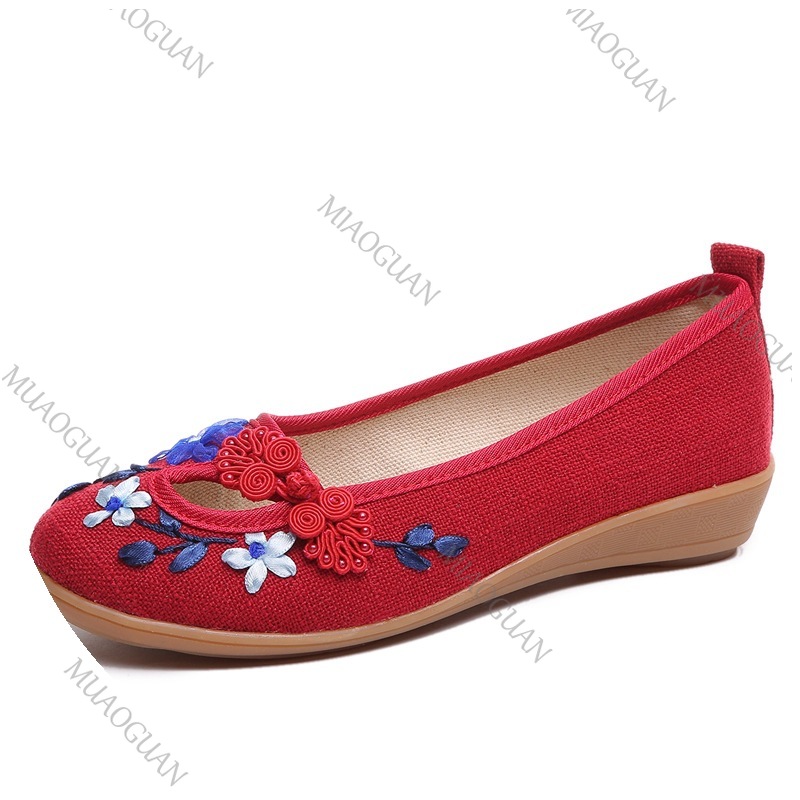 Embroidered Women Comfort Wedg - Vintage Fashion Female 评论和价格