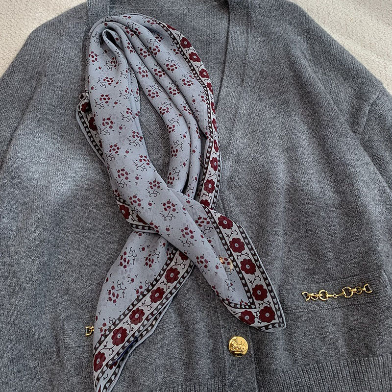 100% Silk Bandana Scarf Necker - Vintage Fashion Rings 评论和价格