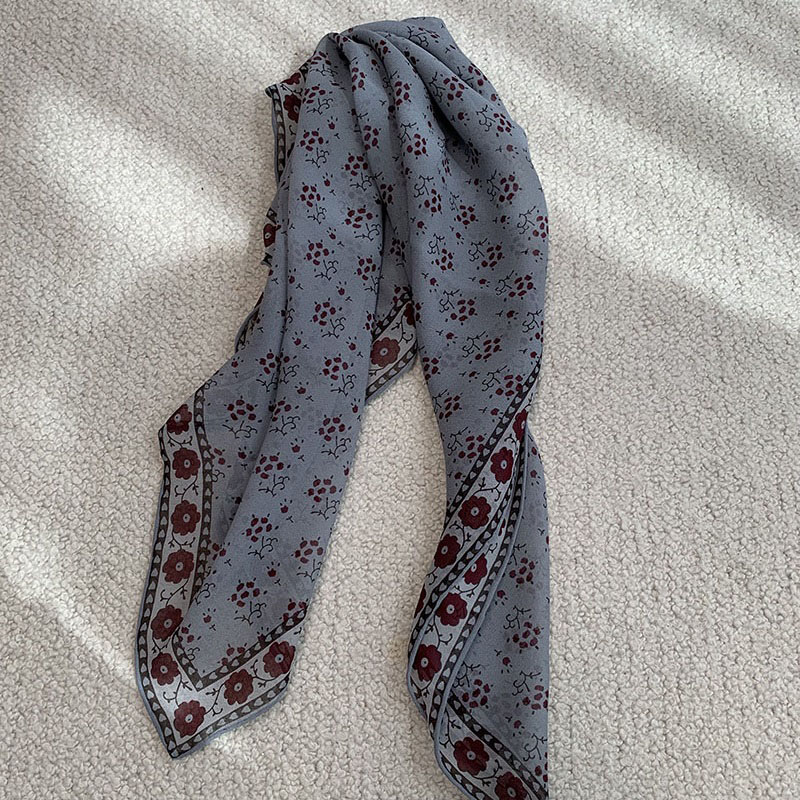100% Silk Bandana Scarf Necker - Vintage Fashion Rings 评论和价格
