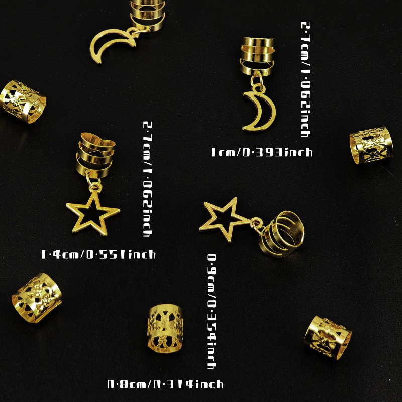 44Pcs Gold Metal Star Moon Hai - Vintage Fashion Rings 评论和价格