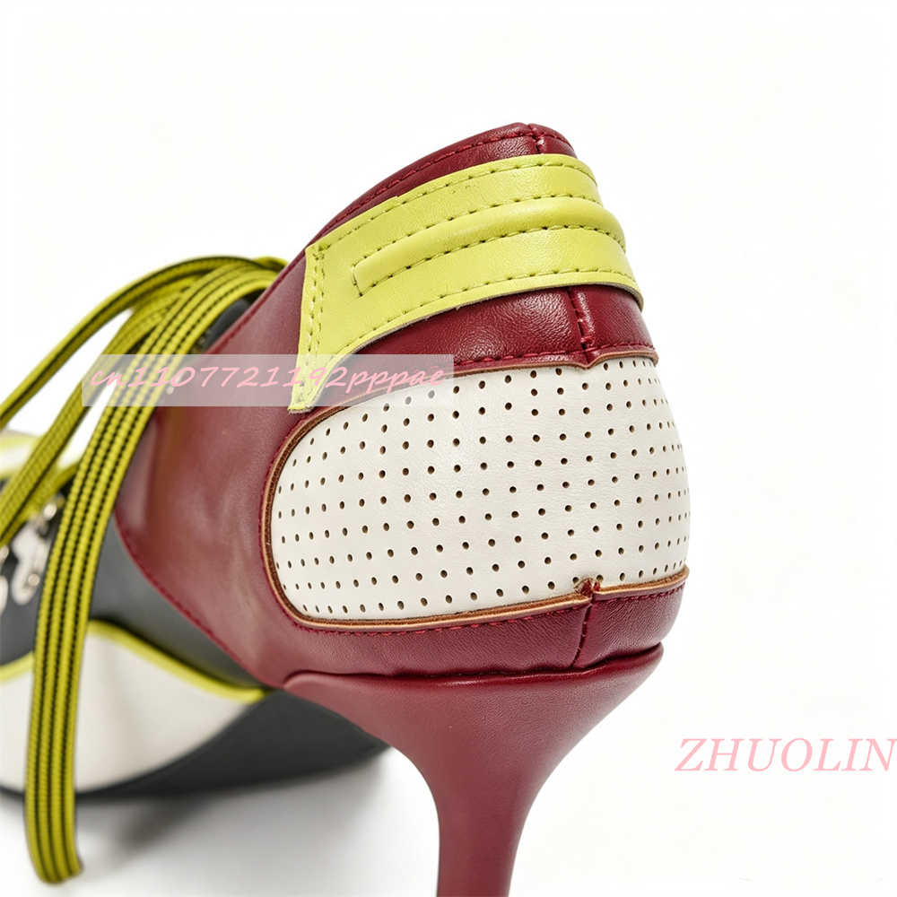 Women Lace Up Pumps Pointed To - Vintage Fashion Online 评论和价格