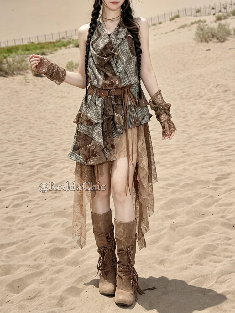 ReddaChic Retro Boho Irregular - Vintage Fashion Fabrics 评论和价格
